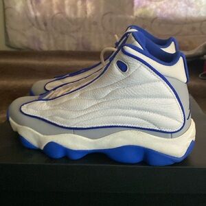 Nike Jordan Pro Strong White Blue Wolf Grey Shoes (DC8418 104) Men's Size 8.5